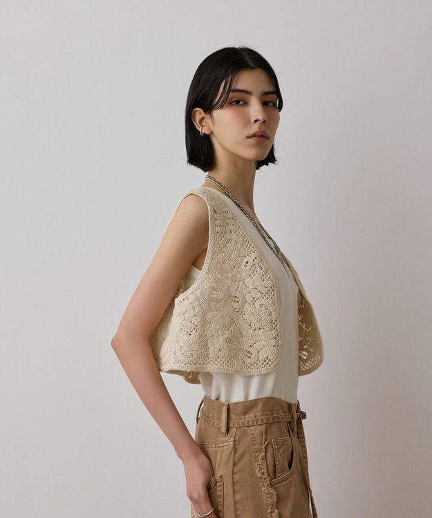 GRACE CONTINENTAL メッシュembジレ キナリ