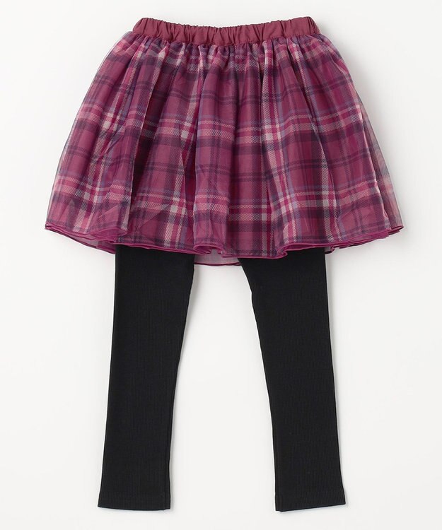ANY KIDS チュール スカッツ ピンク×チェック