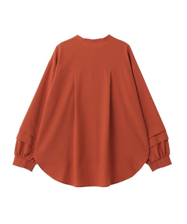YECCA VECCA 2way裾アレンジパール釦ブラウス Terracotta