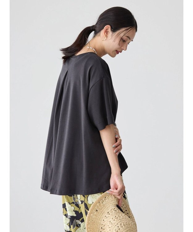 AMERICAN HOLIC 抗菌防臭＋接触冷感クルーネックカットプルオーバー Charcoal Gray