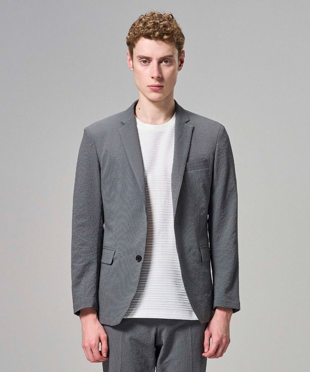 JOSEPH HOMME 【WEB・一部店舗限定】 エアーグリットサッカーストレッチ　ジャケット グレー系