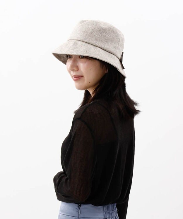 AURORA 【 LANVIN COLLECTION（ランバン コレクション） 】ラメツイードクロッシェハット グレージュラメ