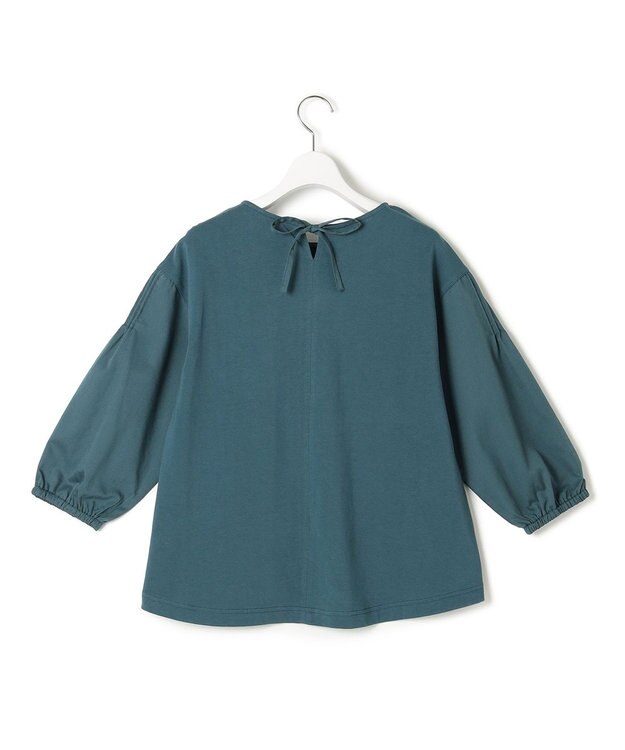 J.PRESS YORK STREET 【WOMEN】ファブリックスリーブ　プルオーバー ダークグリーン系