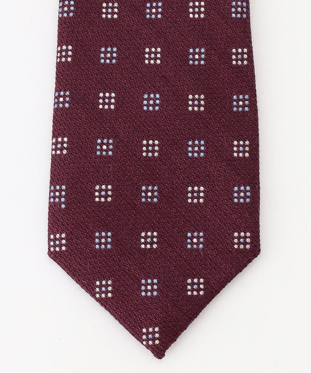 J.PRESS MEN ライトウェイトウールシルク 小紋柄ネクタイ ワイン系8