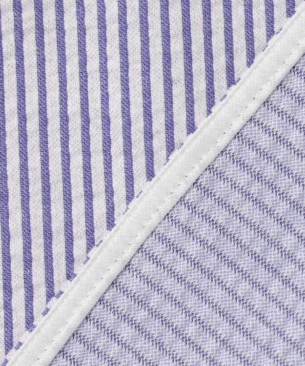 J.PRESS LADIES 【洗える・抗菌防臭・吸水速乾】サッカージャージー フレンチスリーブ カットソー オフ×ブルー系