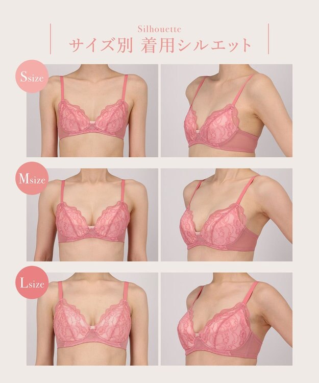 Wing 【マッチミーブラ　ノンワイヤー】 きれいなバストシルエット 快適なつけごこち S~3L KB2071 ウイング／ワコール ストロベリー
