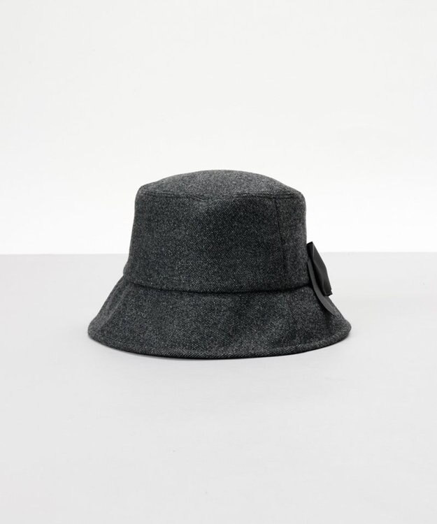 AURORA 【 LANVIN COLLECTION（ランバン コレクション） 】ラメツイードクロッシェハット ブラックラメ