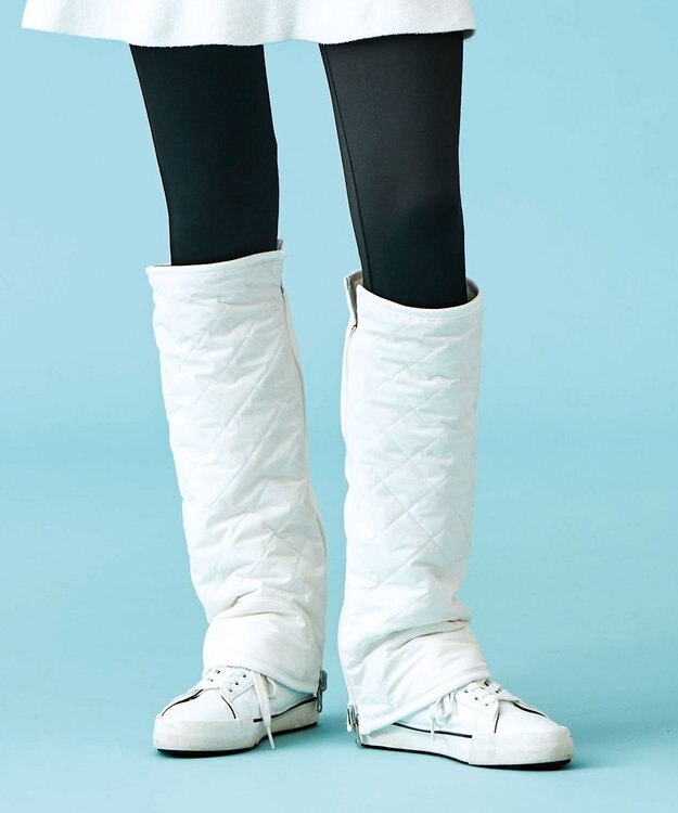 23区GOLF 毎年大人気の防寒アイテム【WOMEN】タフタ レッグウォーマー ホワイト系
