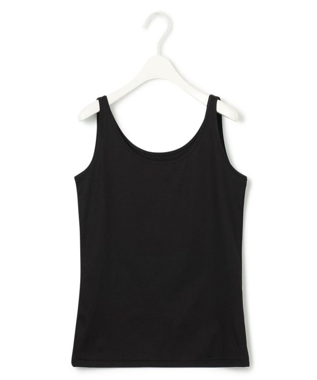 ICB 【洗える】 コットンリヨセルスムース タンクトップ ブラック系