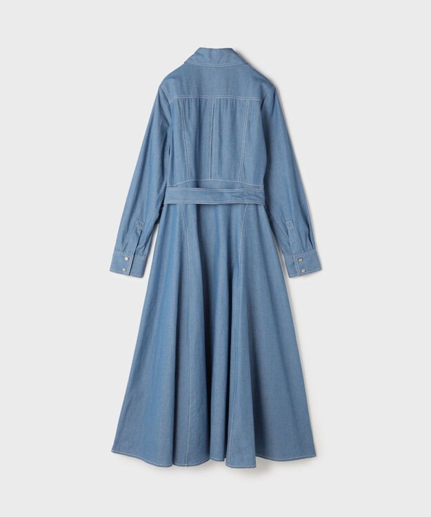 GRACE CONTINENTAL シャツフレアワンピース ブルー
