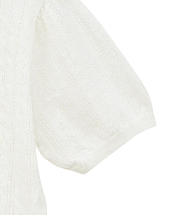 earth music&ecology ナローリボンペプラムニットカーディガン Ivory