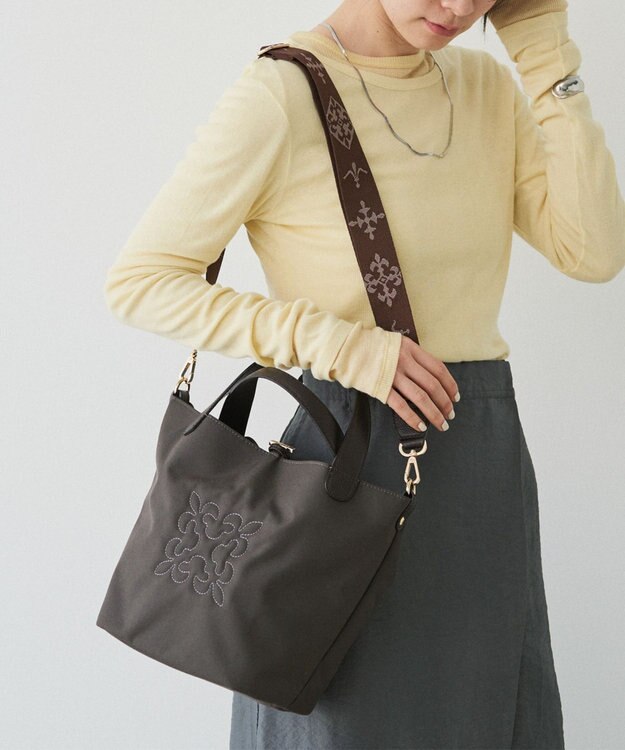 russet コーデュラナイロン2WAYミニトートバッグ(CE-1673-WEB) D.Brown