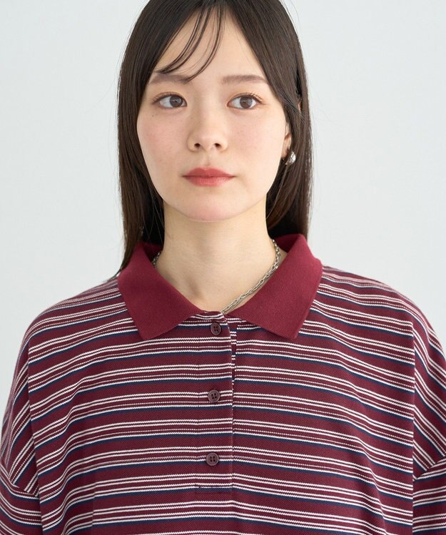 earth music&ecology ラガーポロシャツ Bordeaux