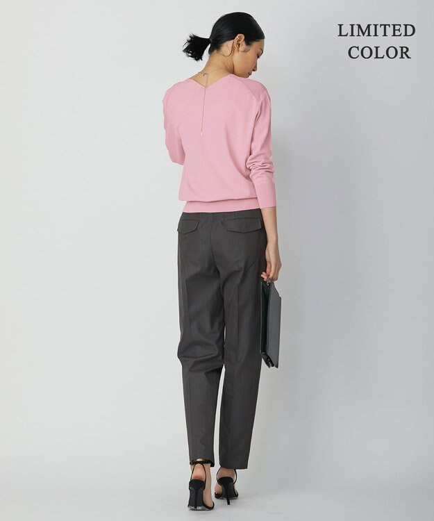 ICB 【WEB限定カラーあり・洗える】シンセティックハイゲージ Vネックプルオーバー アッシュピンク系［WEB限定］