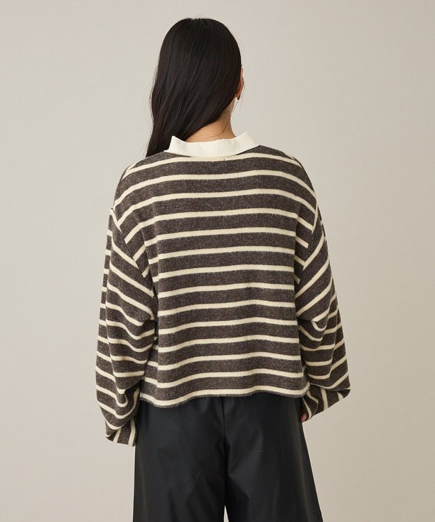 CRAFT STANDARD BOUTIQUE ボーダーラガープルオーバー Dark Gray