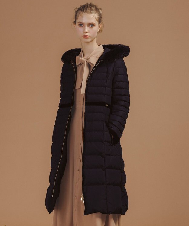 TOCCA 【消臭】HEART SHOT ロングダウンコート ネイビー系