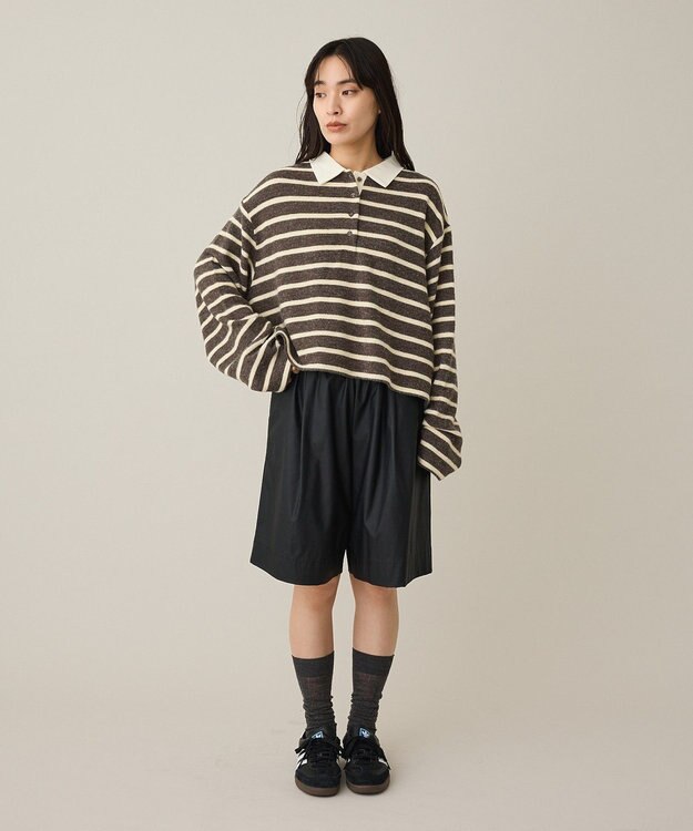 CRAFT STANDARD BOUTIQUE ボーダーラガープルオーバー Dark Gray