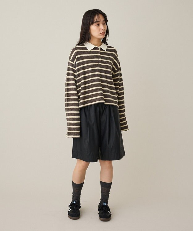 CRAFT STANDARD BOUTIQUE ボーダーラガープルオーバー Dark Gray