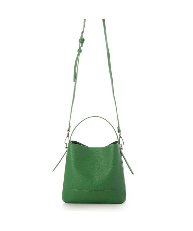 UNBILLION カシュカシュ cachecache / シボ合皮ミニバゲットバッグ グリーン