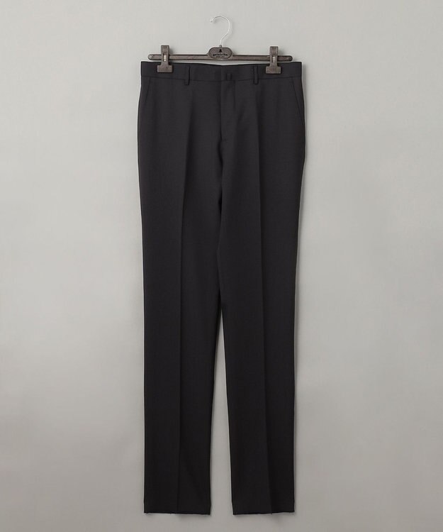 GOTAIRIKU ロングセラー【洗える/折り目加工/シワになりにくい/ウエストアジャスター】ウォッシャブル サマーウール100％パンツ_限定色(ノータック)23/24年モデル 新色/ブラック系