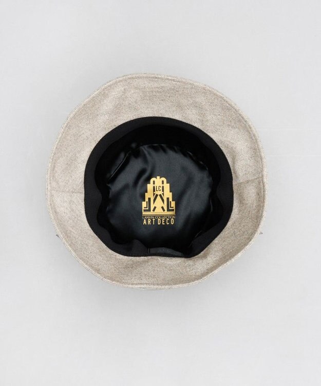 AURORA 【 LANVIN COLLECTION（ランバン コレクション） 】ラメツイードクロッシェハット グレージュラメ