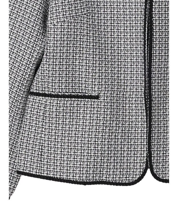 Green Parks ｅｆ－ｄｅ　ツィード風ノーカラージャケット Black