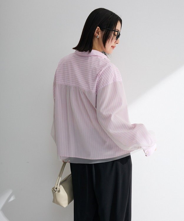 Green Parks イージーケアチュールドッキングシャツ Pink