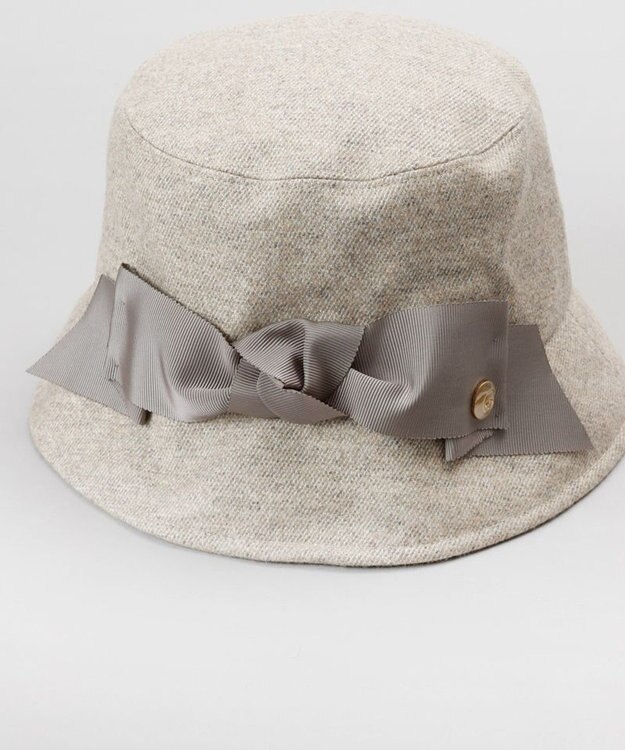 AURORA 【 LANVIN COLLECTION（ランバン コレクション） 】ラメツイードクロッシェハット グレージュラメ