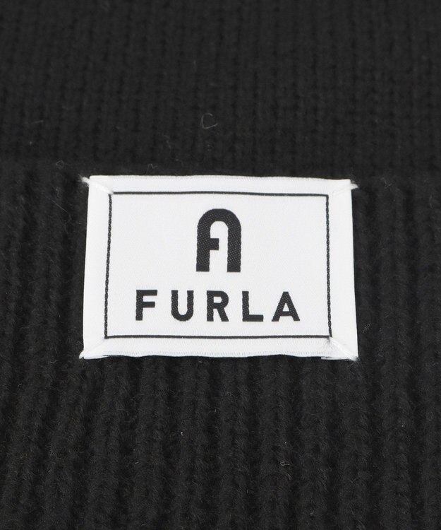 MOONBAT FURLA 折り返しビッグワッチ／ニット帽 ブラック