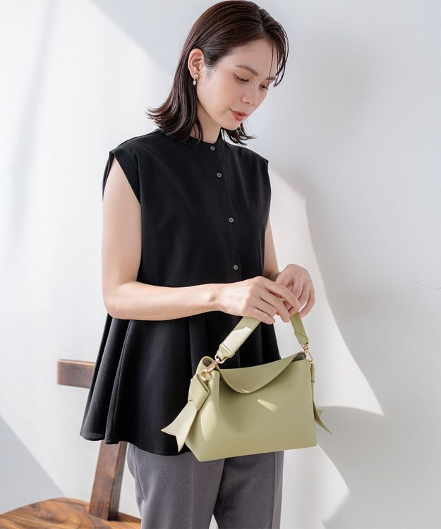 組曲 ブロードノット2WAYソフトショルダー バッグ ピスタチオ系