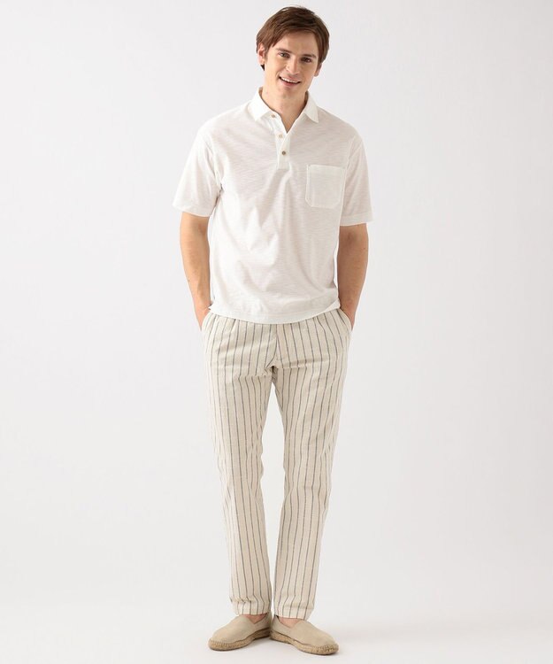 JOSEPH ABBOUD MOUNTAIN 【SPACE】OGワイドストライプ パンツ ホワイト系2