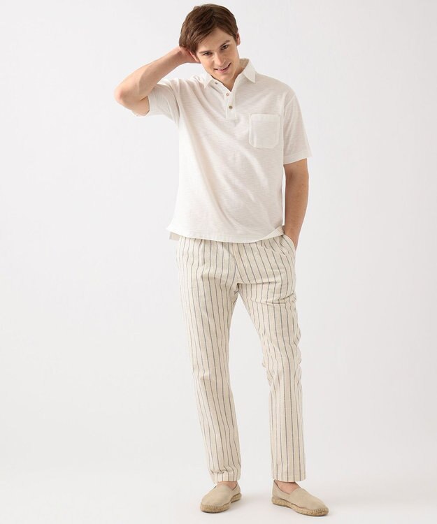 JOSEPH ABBOUD MOUNTAIN 【SPACE】OGワイドストライプ パンツ ホワイト系2