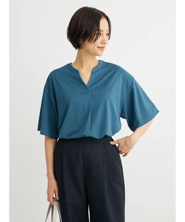 Green Parks BEST PRICE  スキッパー５分袖ブラウソー Green