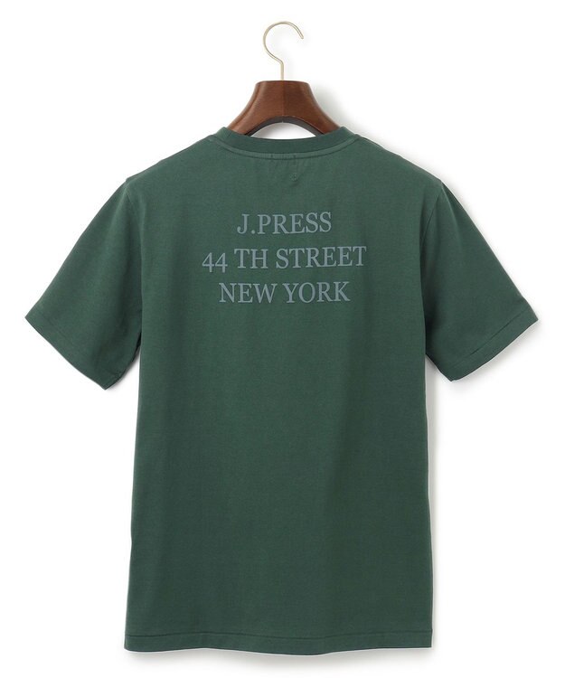 J.PRESS MEN バックプリントTシャツ グリーン系
