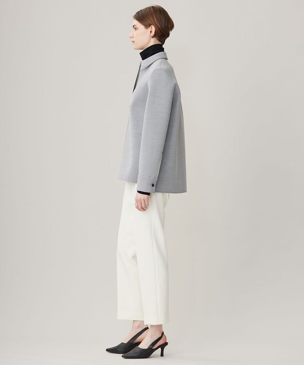 ICB L モスリンボンディング ブラウス ライトグレー系