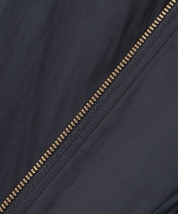 ANY SIS S 【接触冷感・速乾・UVカット】ツヤテロギャザー ブルゾン ネイビー