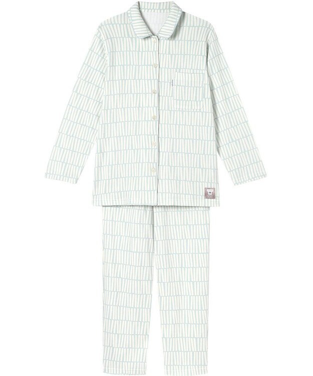 ワコール／睡眠科学 パジャマ 綿100%(本体) あったか SOU・SOU（R） 長袖 長ズボン レディース YDW480 睡眠科学／ワコール グリーン