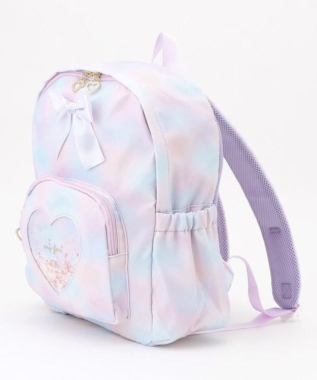 ANY KIDS 【A4サイズ収納可能】リボン×ハートリュック オーロラ