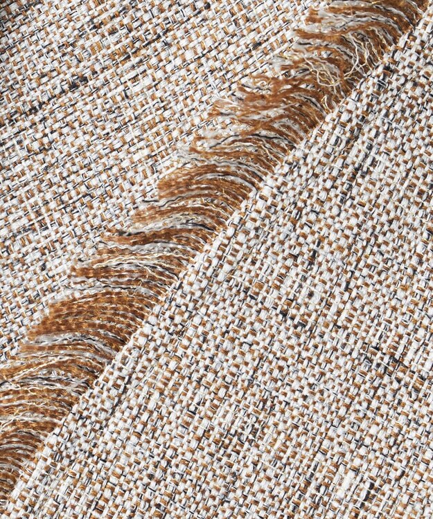 23区 【エステータ】リネンミックスツイード ジャケット キャメル系