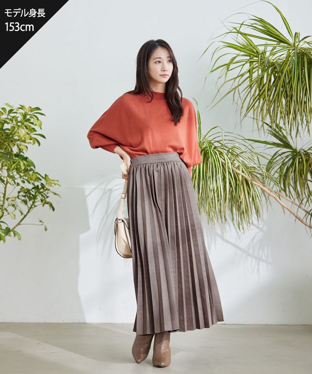 Tiaclasse L 【GOLD LABEL】【洗える】抗菌・防臭加工 ホールガーメント®ドルマンニット オレンジ