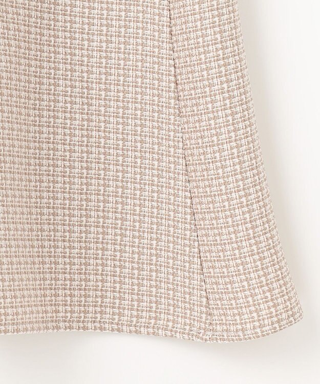 ANY SIS 【洗える】ツイード調ワンピース  セット ベージュ系