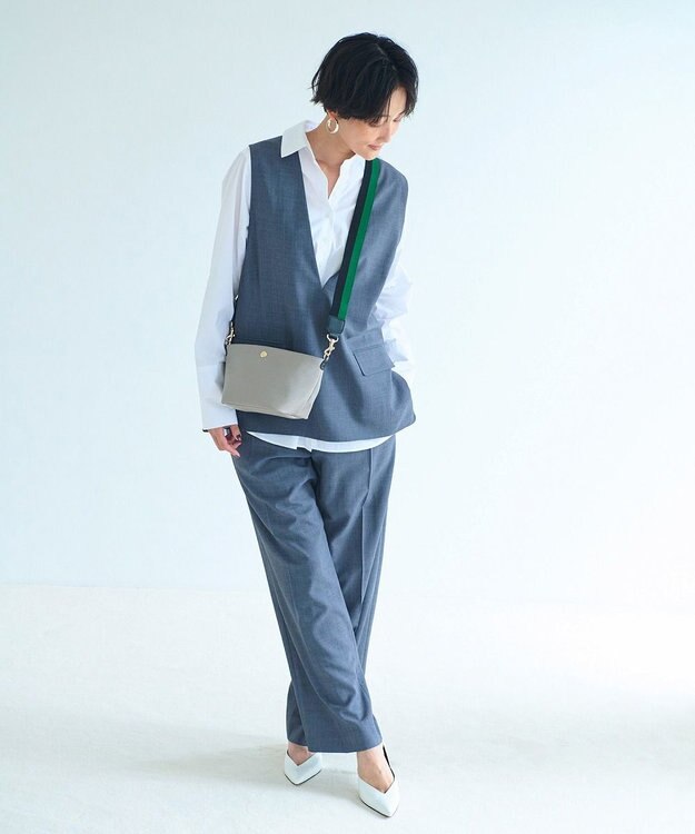 TOPKAPI 【Breath TOPKAPI】SCOTCH GRAIN スコッチグレイン プレーン 2トーンテープ ショルダー バッグ グレージュ