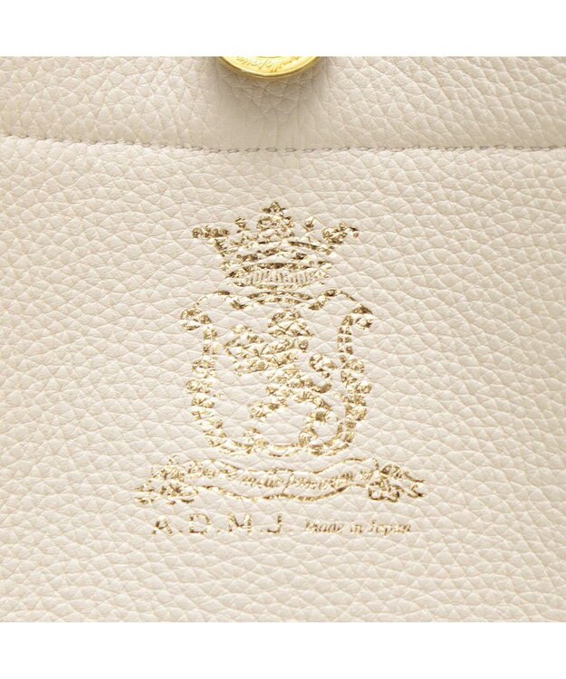 A.D.M.J. 【牛革】モーツァルト/スパニッシュレザーバイカラー金ボタントートM ムーン/カラメル