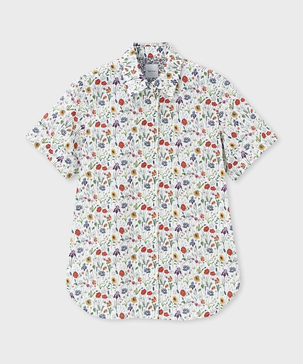 Paul Smith リバティプリント 半袖シャツ ホワイト