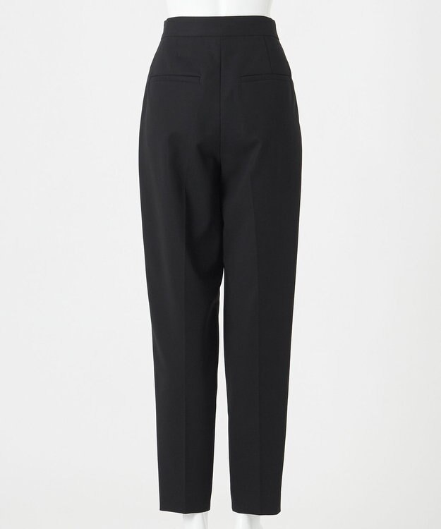 23区 【エステータ】コットンダブルクロス テーパードシルエットパンツ ブラック系