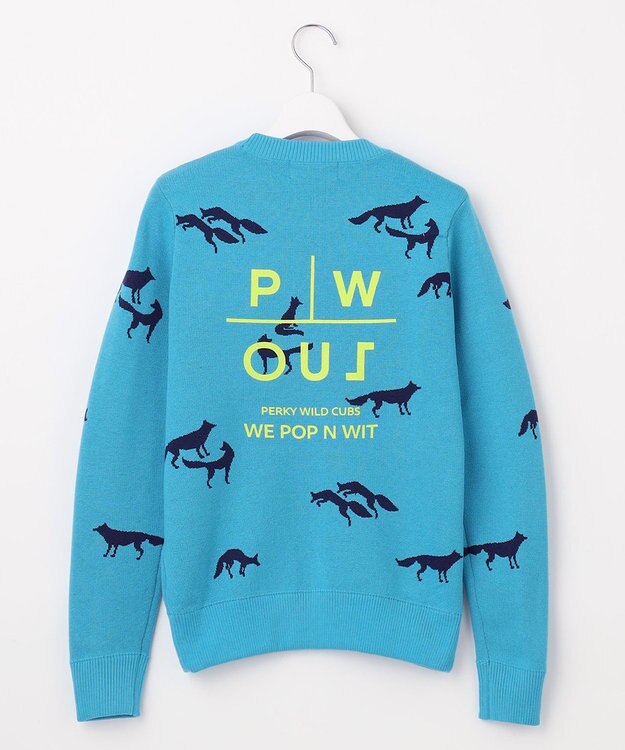 PW CIRCULUS 【こだわりシルエット/手洗い可】【WOMEN】フォックスモチーフニット ブルー系