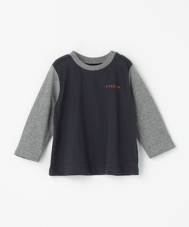 J.PRESS KIDS 【BOX付き】【80-90㎝】長袖Tシャツ&オーバーオール セット ネイビー系3