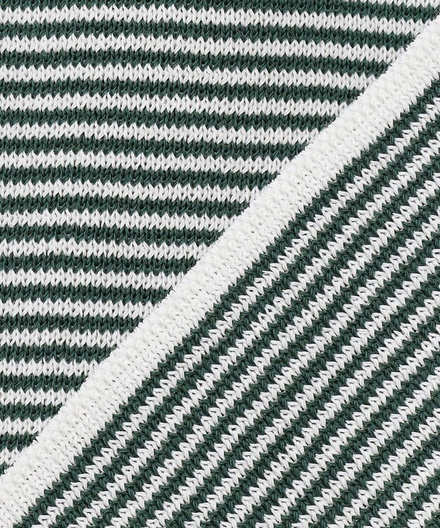 J.PRESS MEN 【Tシャツ感覚で着られる新感覚ニット】ボーダーニット ロングスリーブＴシャツ グリーン系1