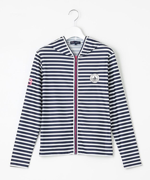 23区GOLF お洒落にUV対策【WEB限定】モチーフ ＵＶパーカ ネイビー系1