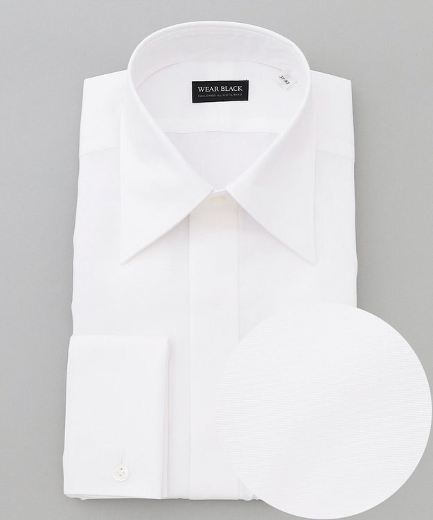 GOTAIRIKU 【WEAR BLACK】レギュラーカラー ダブルカフス ドレスシャツ ホワイト系